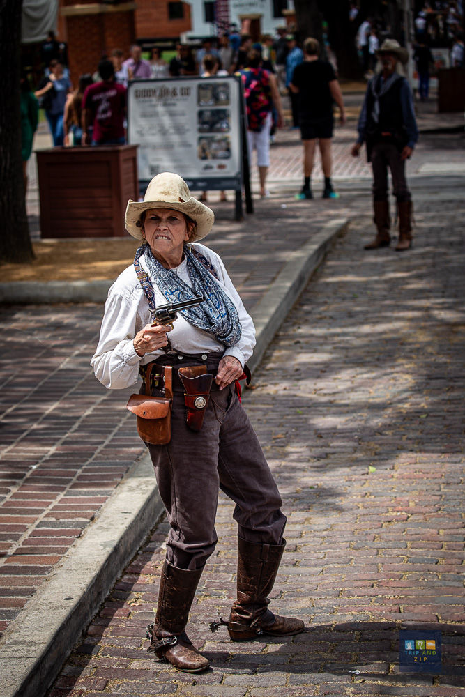 Cowgirl at Fort Worth Stockyards, USA