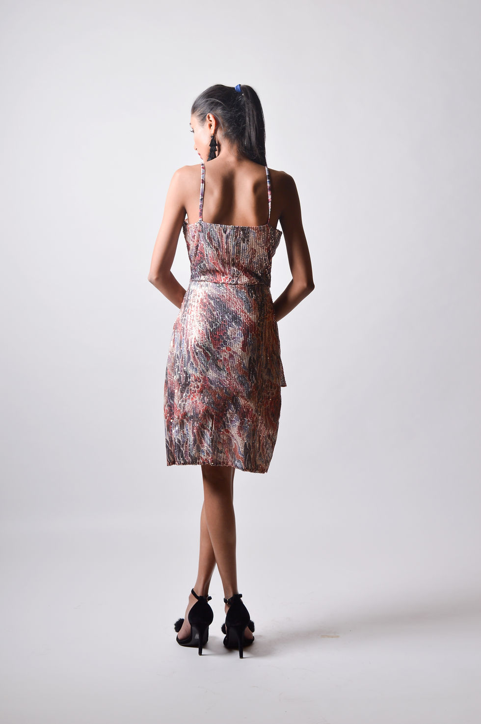 Thumbnail: Sequin Printed Short Dress