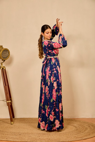 One Piece Pleated Dress with Belt | TGC