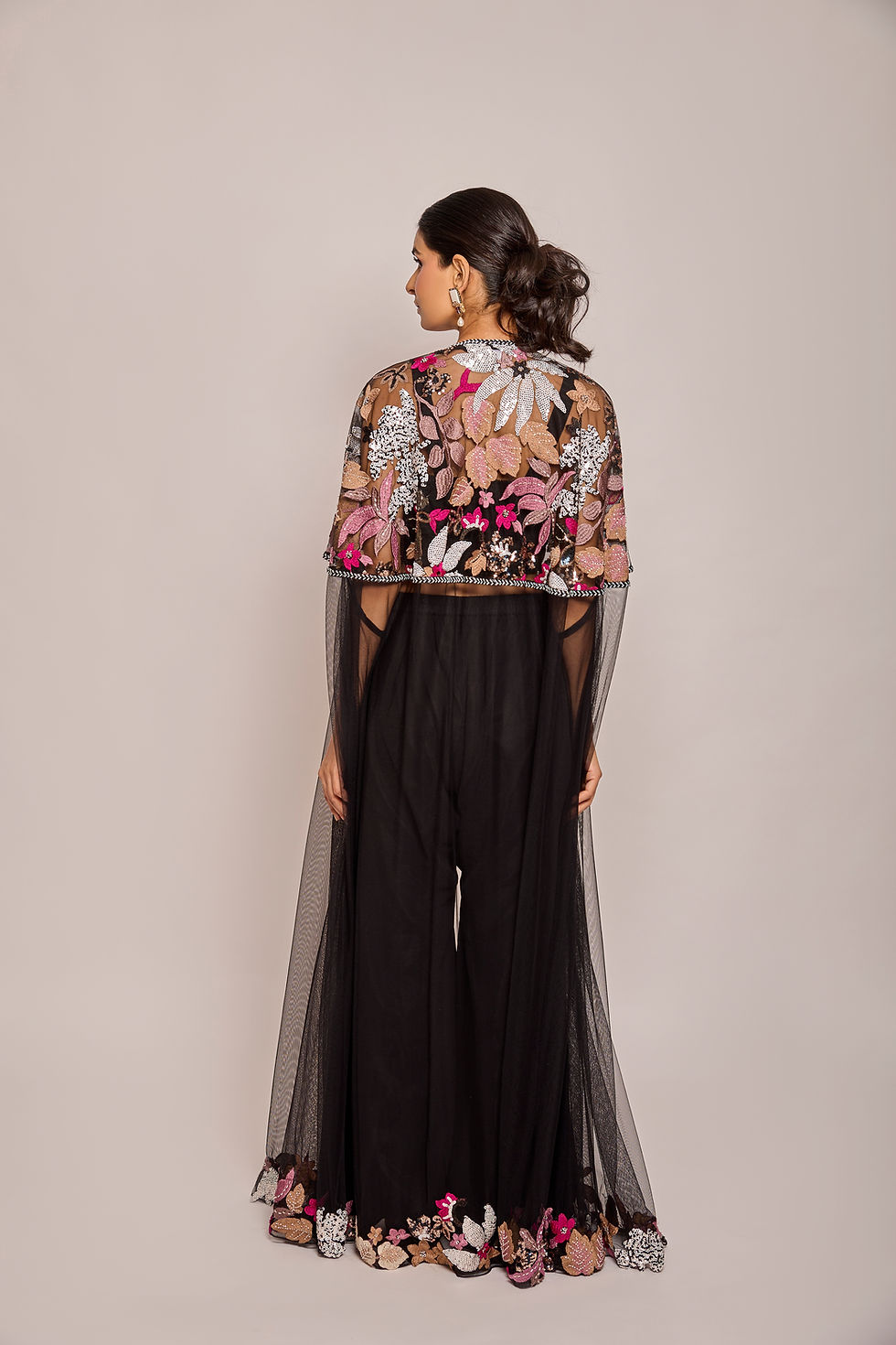 Miniatura: Flared Long Jacket With Inner And Palazzo