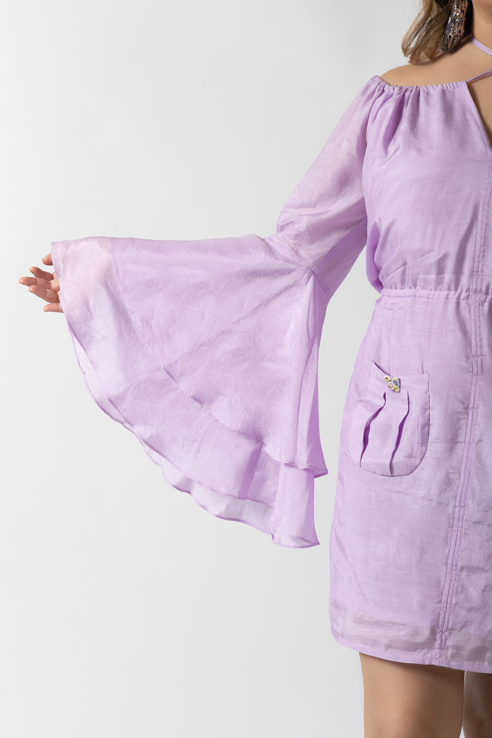 Thumbnail: Lilac Tie Up Dress