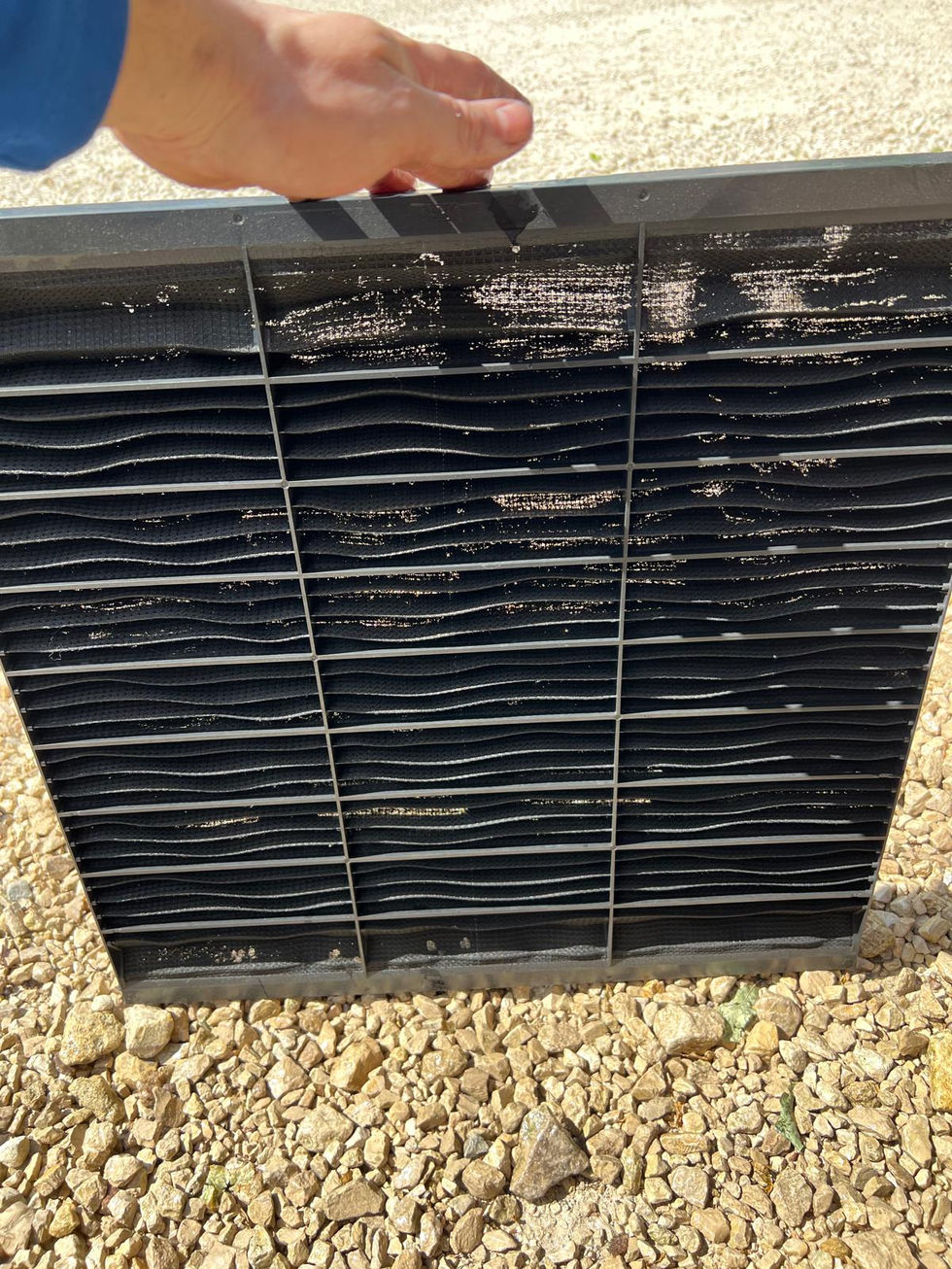 Etat du filtre de la cassette avant entretien