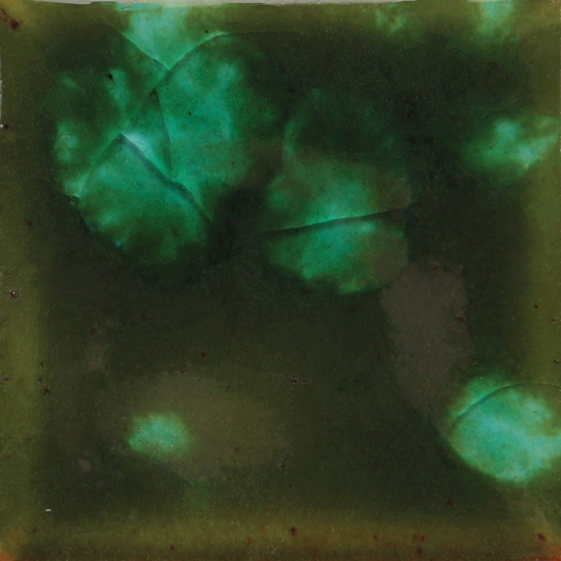 CG707 Woodland Fantasy glaze sample on a ceramic tile