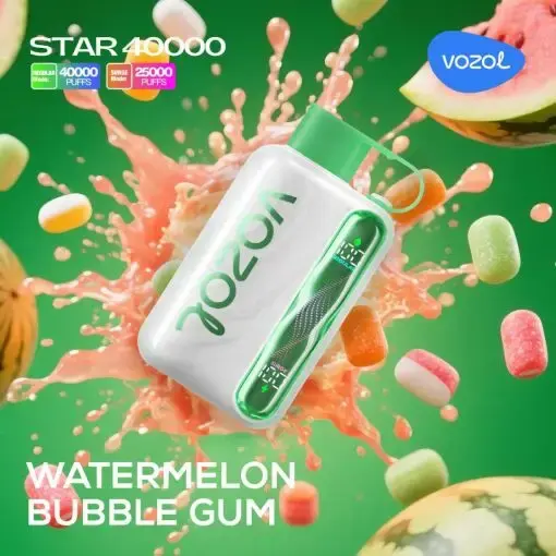 VOZOL STAR 40000 PUFFS 50MG - WATERMELON BUBBLE GUM