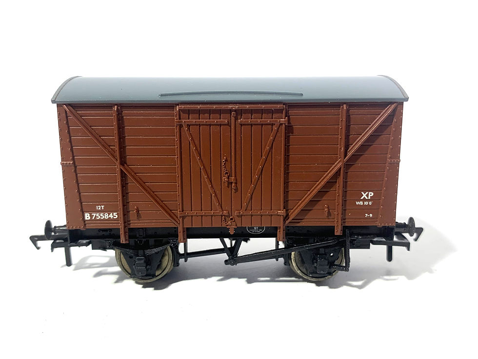 Thumbnail: Bachmann 38-160A OO Gauge 12 Ton Planked Ventilated Van BR Bauxite