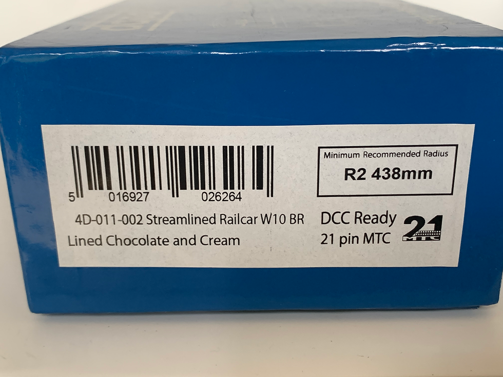 Thumbnail: Dapol Streamlined Railcar in British Railways chocolate and cream livery sold by Red Pen Railway Models