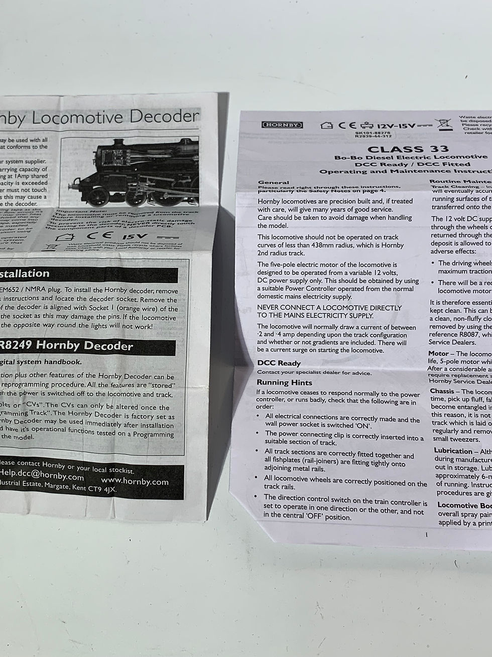 Thumbnail: Hornby R2939 OO Gauge Class 33 D6537 BR Green DCC Fitted