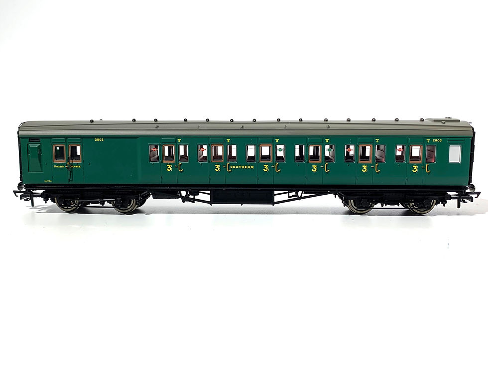 Thumbnail: Hornby Maunsell Coach in British Railways green livery sold by Red Pen Railway Models