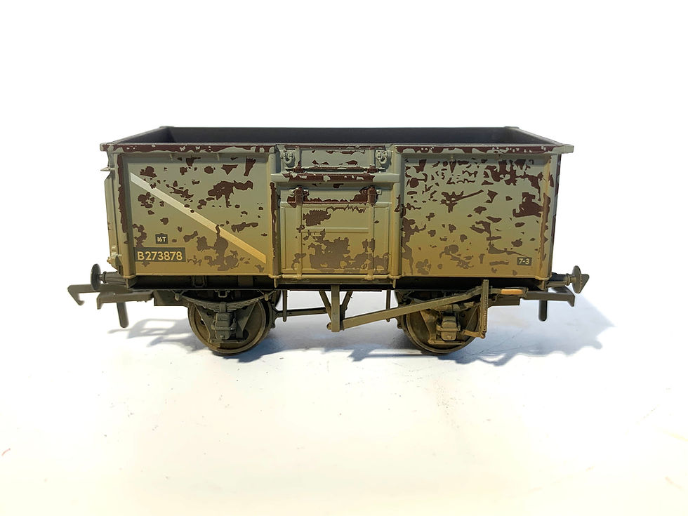 Thumbnail: Bachmann 37-225H OO Gauge 16T Steel Mineral Wagon BR Grey Weathered