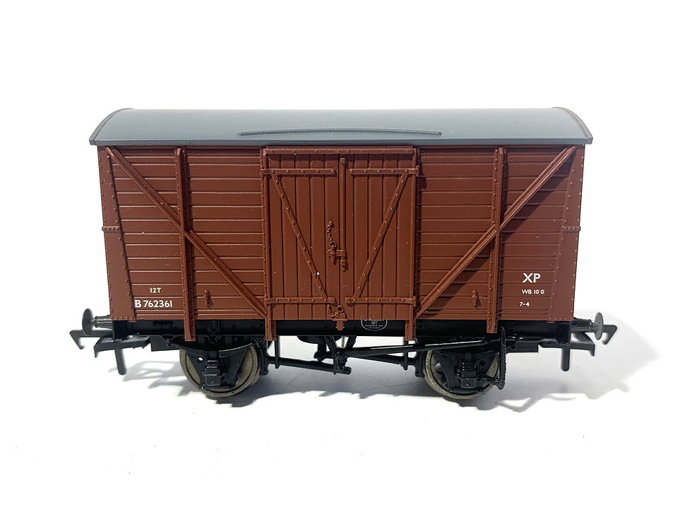 Thumbnail: Bachmann 38-160 OO Gauge 12 Ton Planked Ventilated Van BR Bauxite