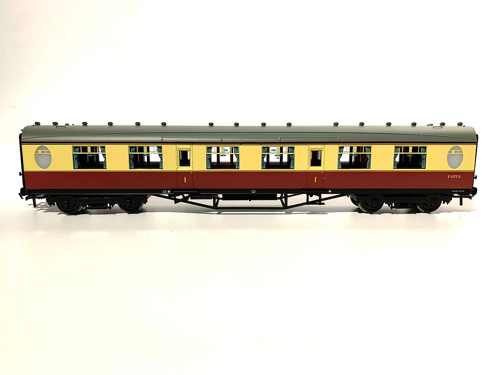 Thumbnail: Thompson Coach in crimson and cream livery manufactured by Bachmann in OO Gauge sold by Red Pen Railway Models