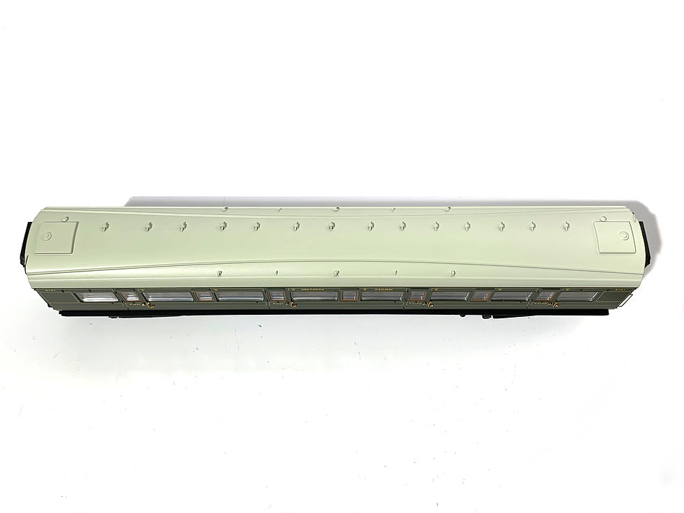 Thumbnail: Hornby Maunsell Coach in Southern Railway green livery and sold by Red Pen Railway Models