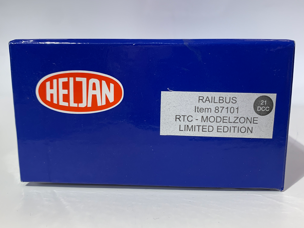 Thumbnail: Heljan Laboratory 20 Railbus OO Gauge Model in RTC livery sold by Red Pen Railway Models