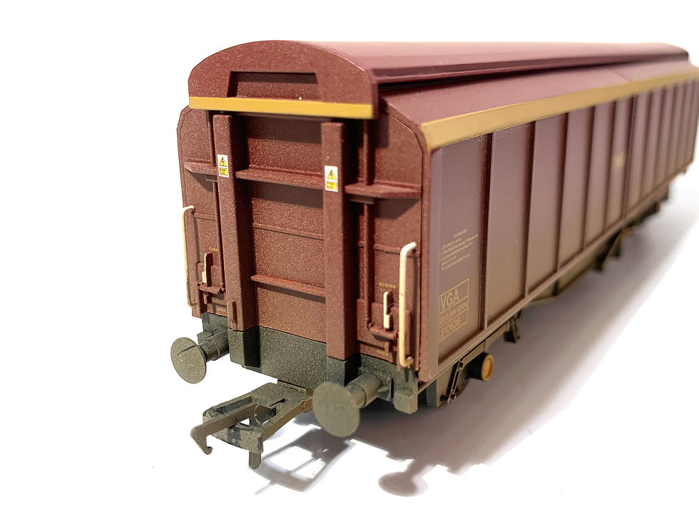 Thumbnail: Bachmann 37-603A OO Gauge VGA Sliding Wall Van EWS Weathered