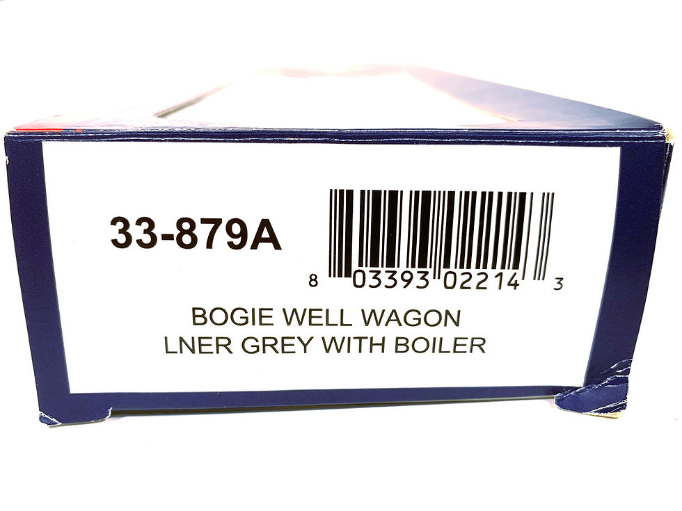 Thumbnail: Bachmann 33-879A OO Gauge 45 Ton Bogie Well Wagon LNER Grey with Boiler