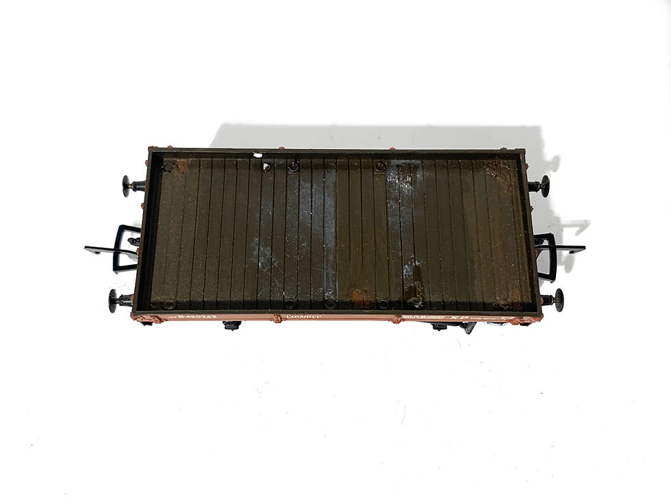 Thumbnail: Bachmann 37-477A 1 Plank Lowfit Wagon in BR bauxite livery