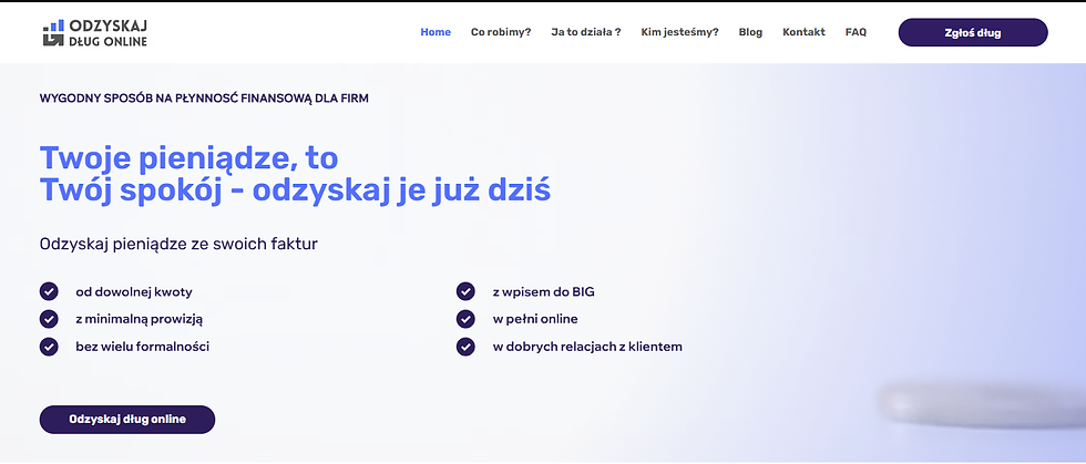 Nowy projekt i ciakwa usługa dla małego biznesu