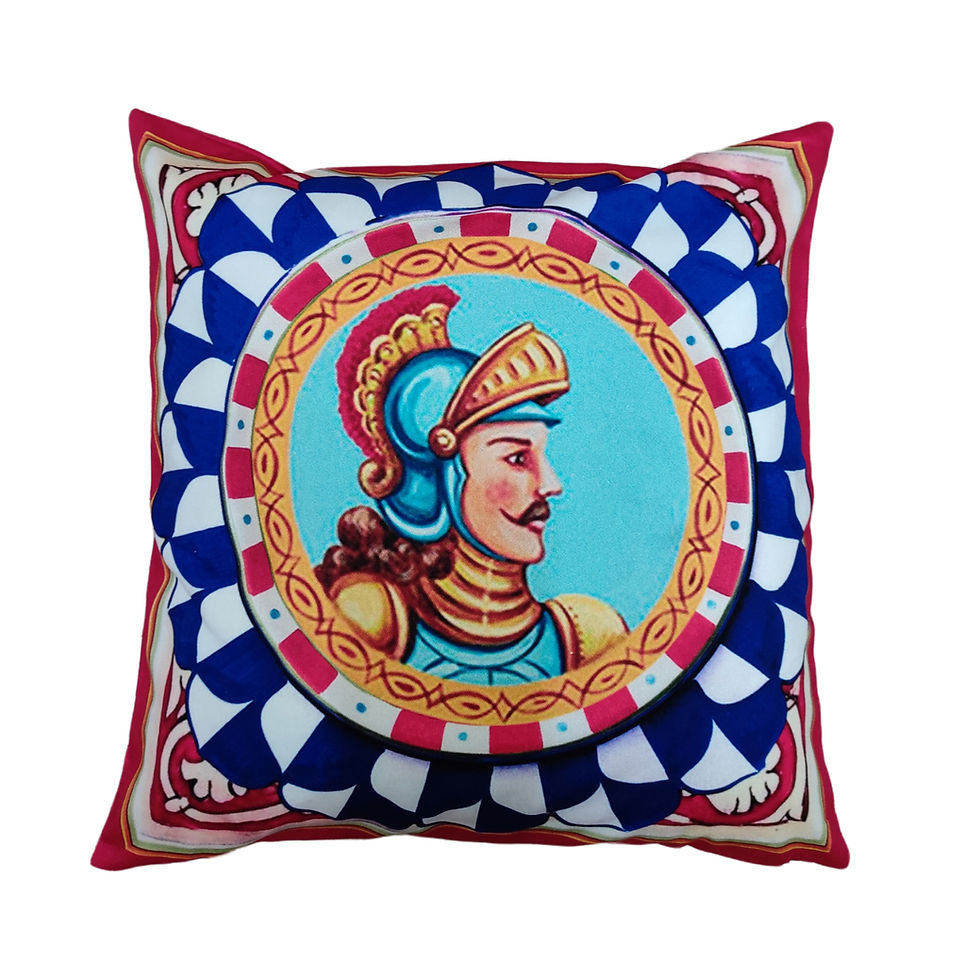 Miniatura: Cuscino arredo 47x47 Cotone Siciliano - Dis. Lampedusa