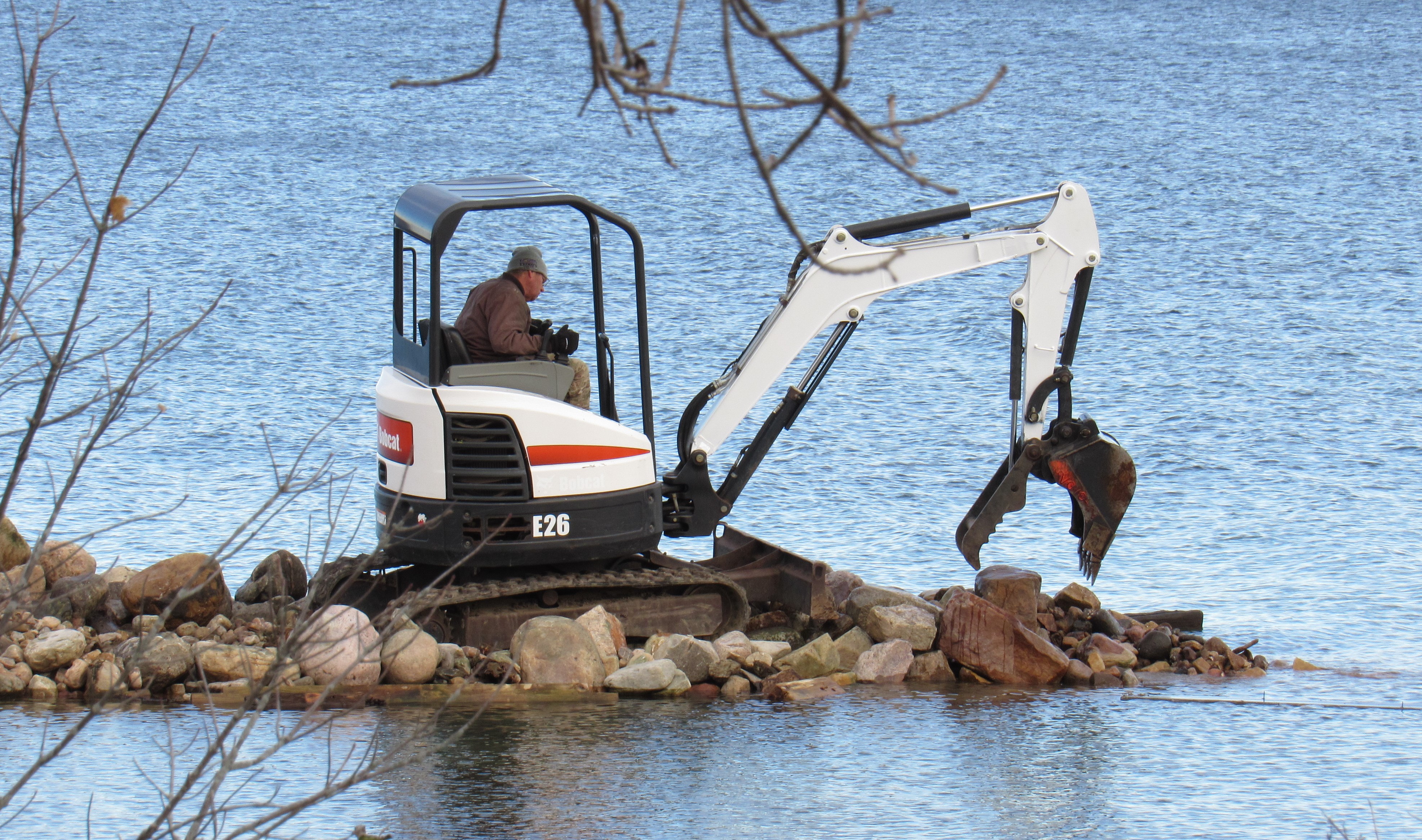 Excavator at work