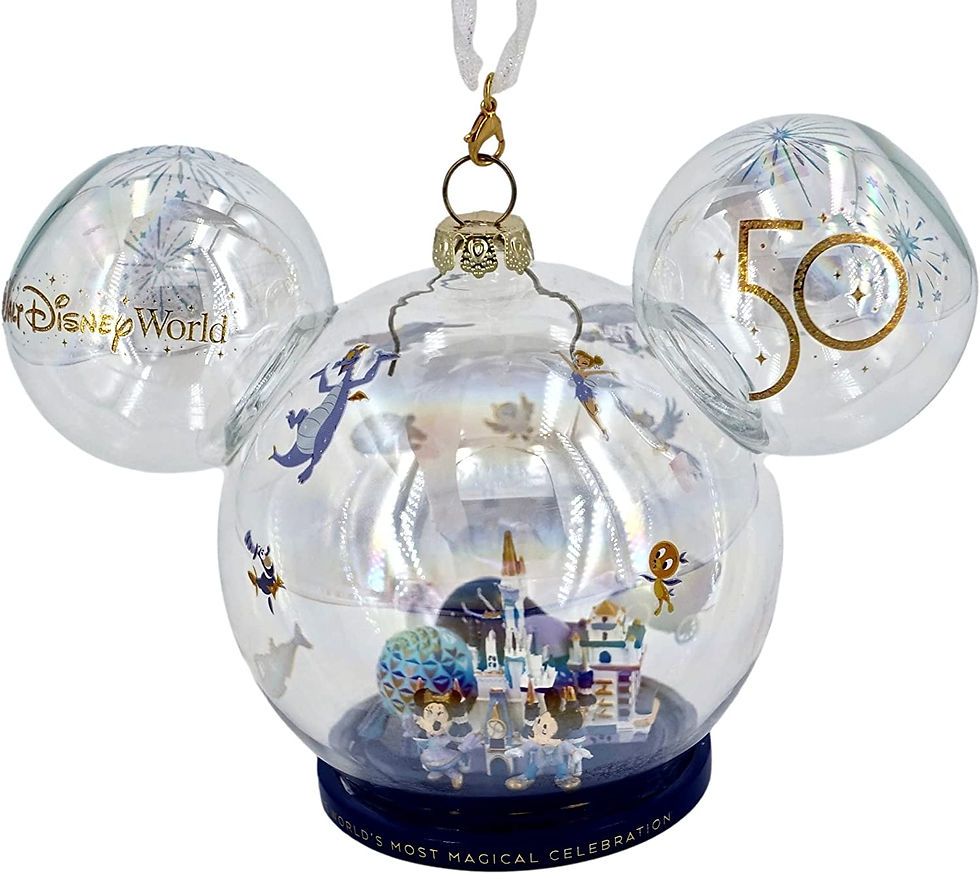 Disney Parks Exclusive - Christmas Tree Globe Ornament - 50th Anniversary - 4 Pa