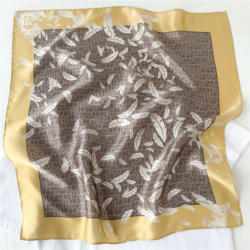 Miniatura: Banana Leaf 53cm Silk Scarf | Silk Square Scarf | Floral