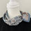 Thumbnail: Blue Taupe Paisley 53cm Silk Scarf | Paisley Bandana
