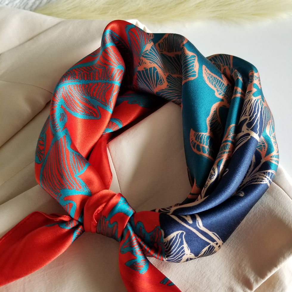 Thumbnail: Lux Red Capri 53cm Silk Scarf | Luxury Silk Square Scarf