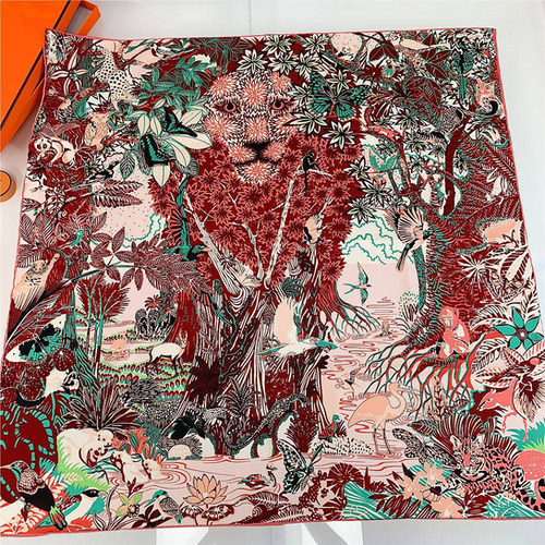 LONG SCARF BLOSSOMS AND BRUSHSTROKES