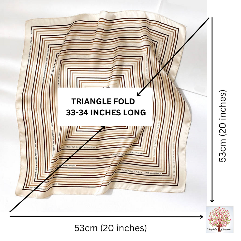 Thumbnail: Green Stripes Silk Scarf 53cm | Geometric Lines