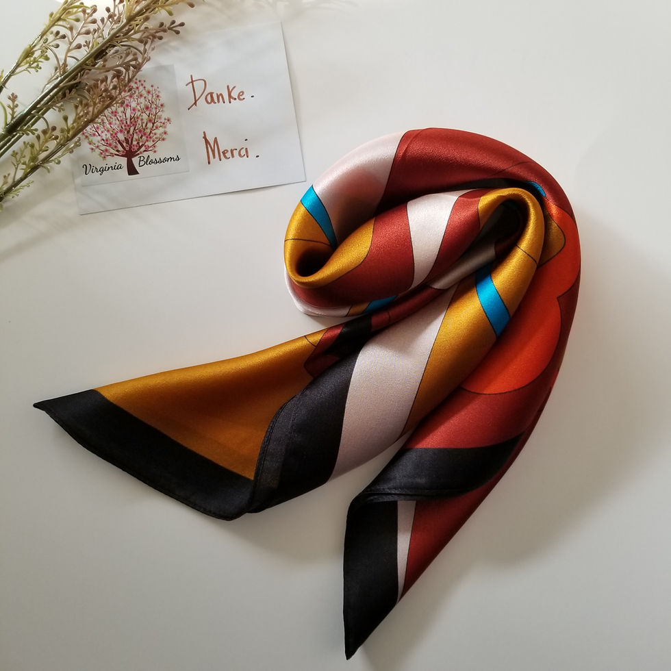 Thumbnail: Abstract Horse Head 53cm Silk Scarf | Maroon Silk Scarf