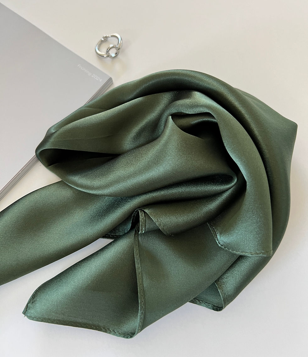 Thumbnail: Plain Color 53cm Silk Scarf | Silk Bandana | Small Neckscarf