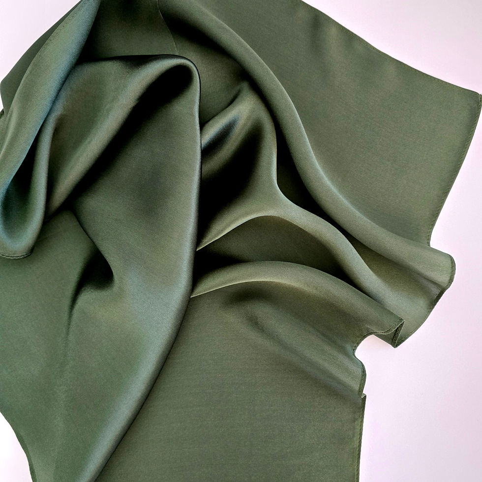 Thumbnail: Plain Color 53cm Silk Scarf | Silk Bandana | Small Neckscarf