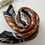 Thumbnail: Boho Black Toffee 53cm Silk Scarf | Black Brown Silk Bandana