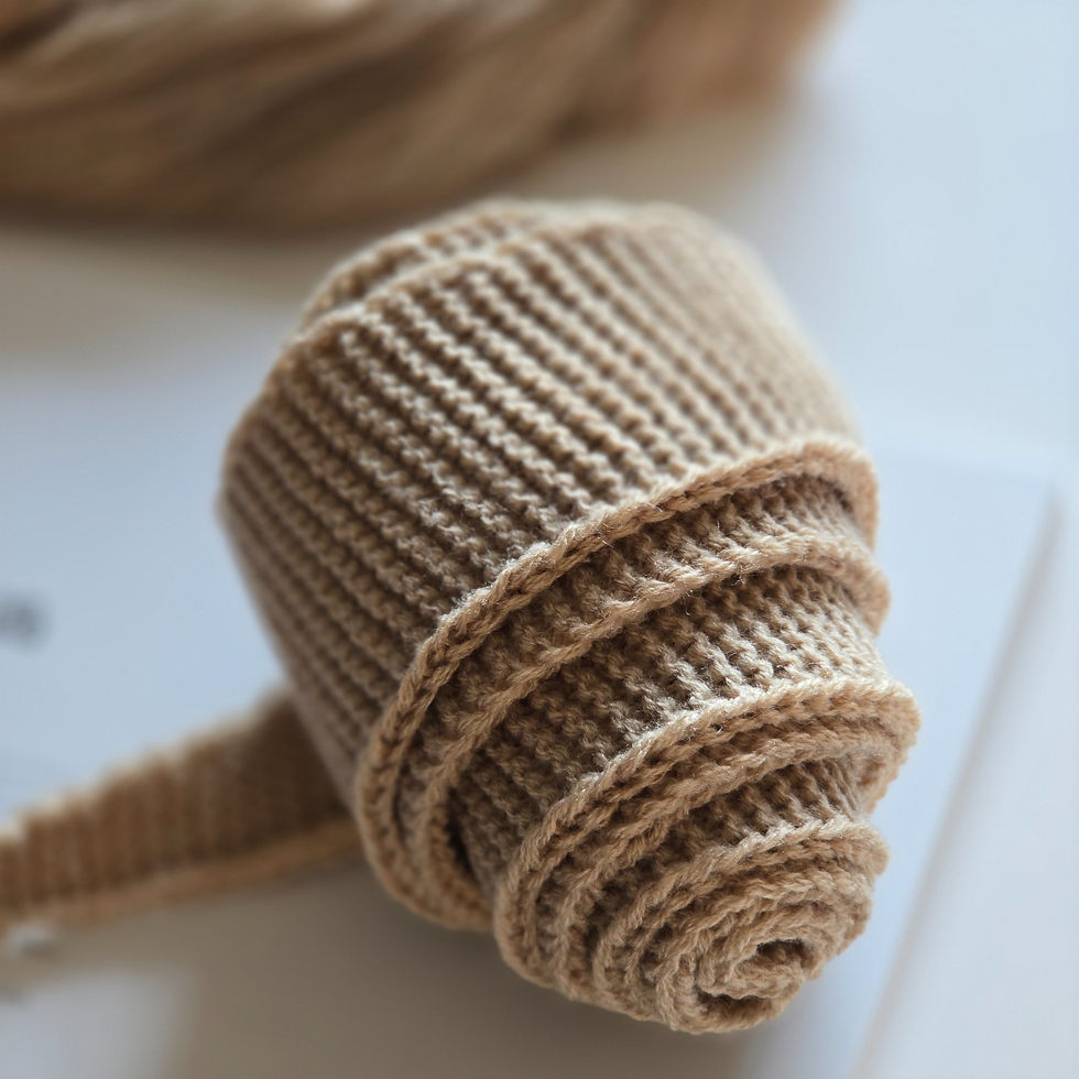 Miniatura: Light Beige Knitted Sophie Scarf | HandKnit Scarf | Handmade Gift