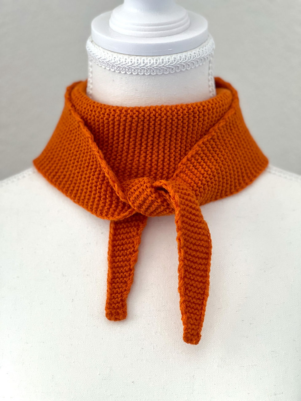 Miniature : Orange Knitted Sophie Scarf | Handmade Scarf | Handmade Gift