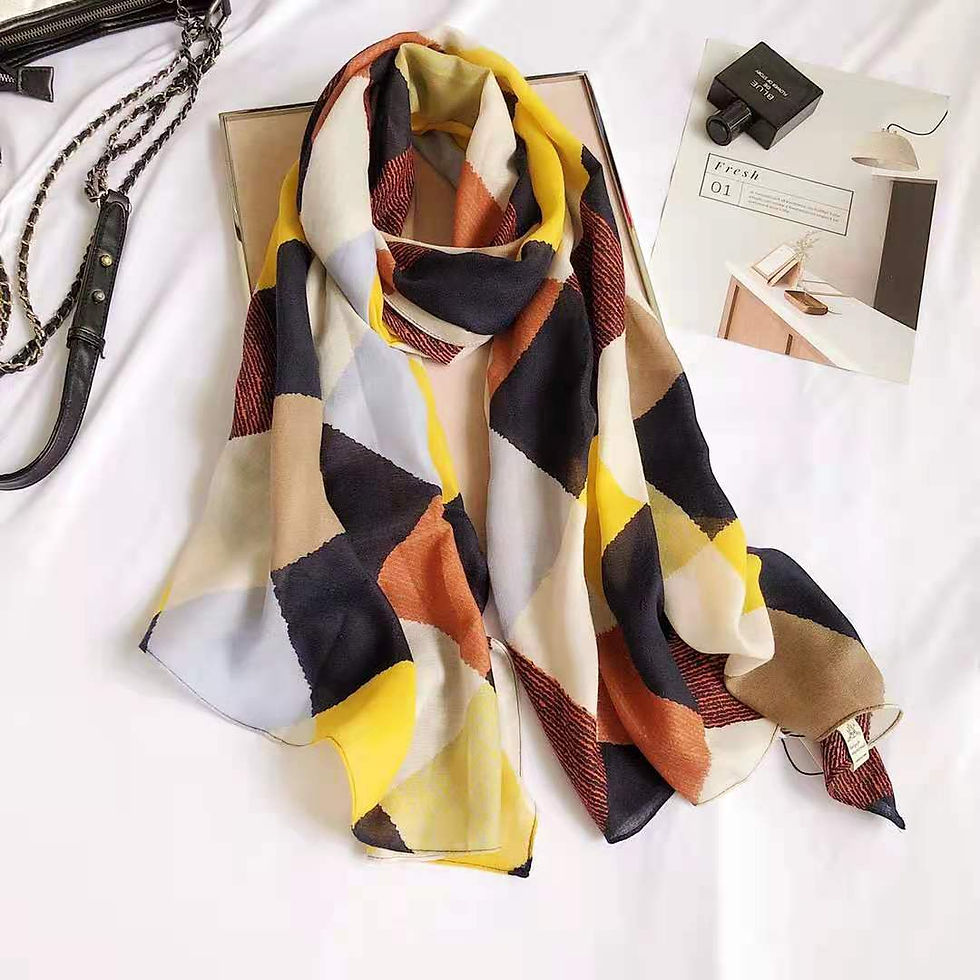 Thumbnail: LUX-V18 Multicolor Blocks Fashion Scarf
