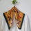 Thumbnail: Mustard Poppy Flower 53cm Silk Scarf Bandana | Square Scarf