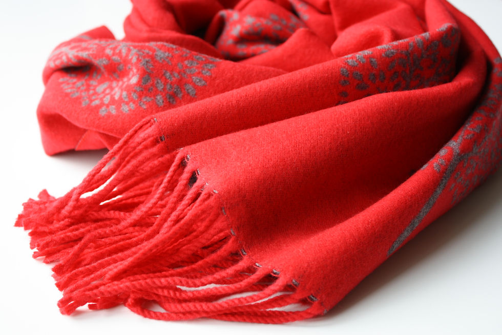 Miniaturbild: RED Cashmere-Feel Winter Scarf Pashmina Reversible 76”x25"