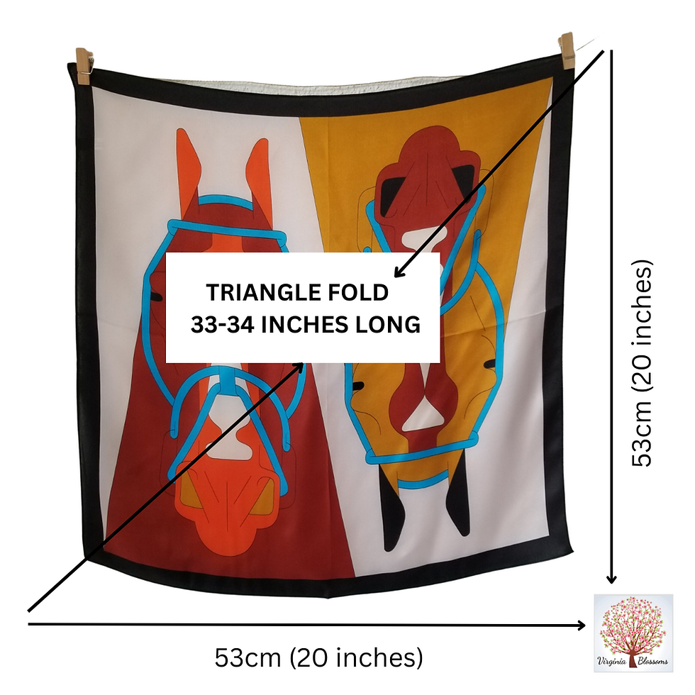 Thumbnail: Abstract Horse Head 53cm Silk Scarf | Maroon Silk Scarf