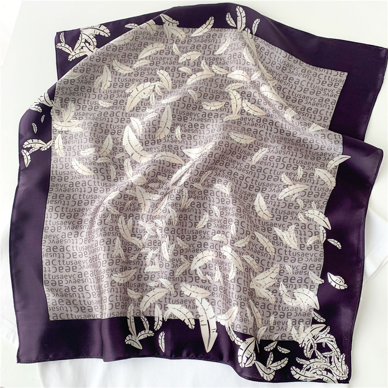 Miniatura: Banana Leaf 53cm Silk Scarf | Silk Square Scarf | Floral