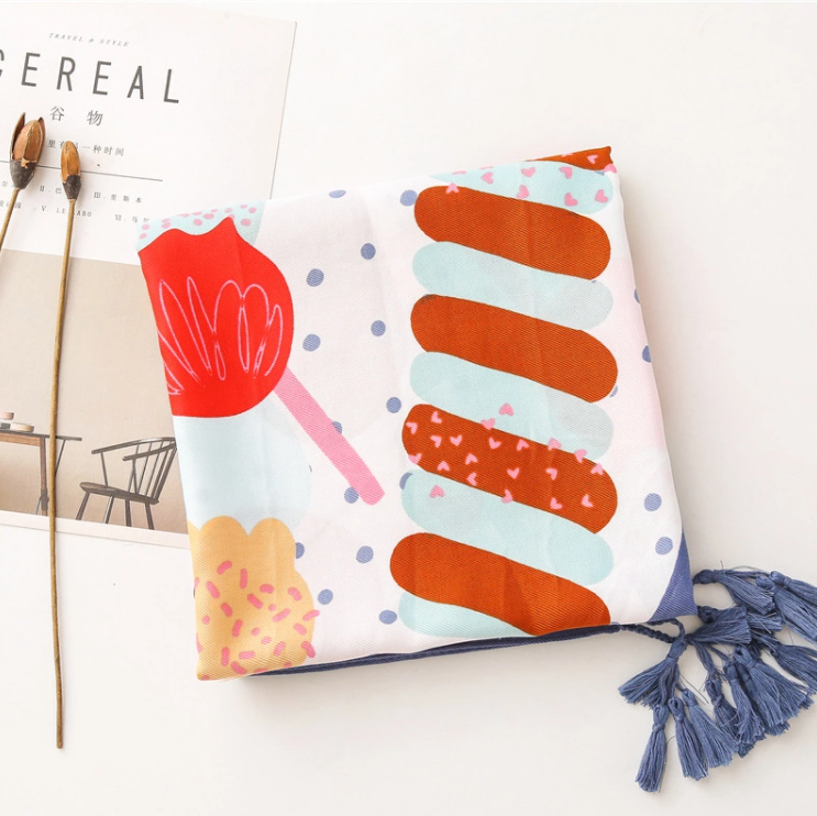 Thumbnail: VB-MUL09 Lolli and Sprinkles with Tassels Fashion Scarf