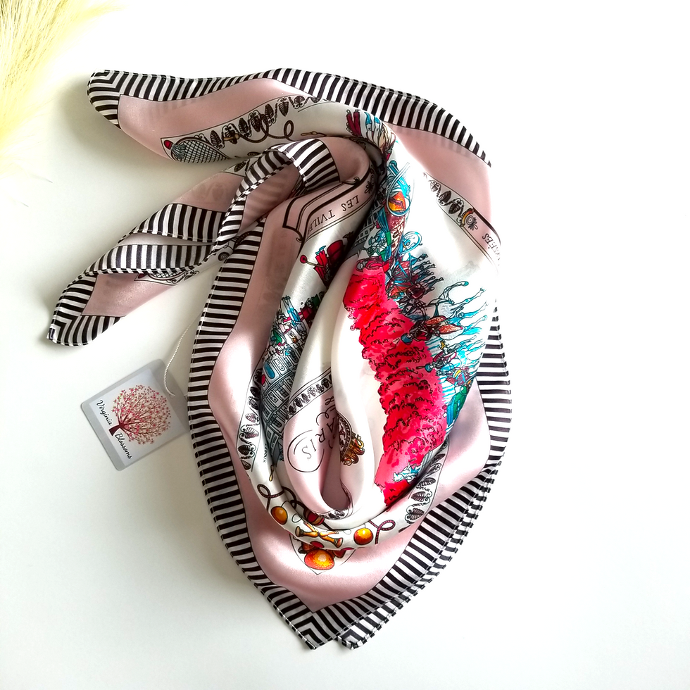 Miniaturbild: Paris Promenade 68cm Silk Scarf Bandana