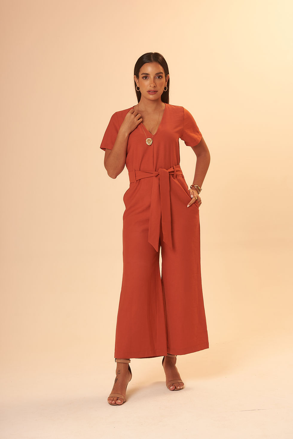 Macacão Midi Ferrugem