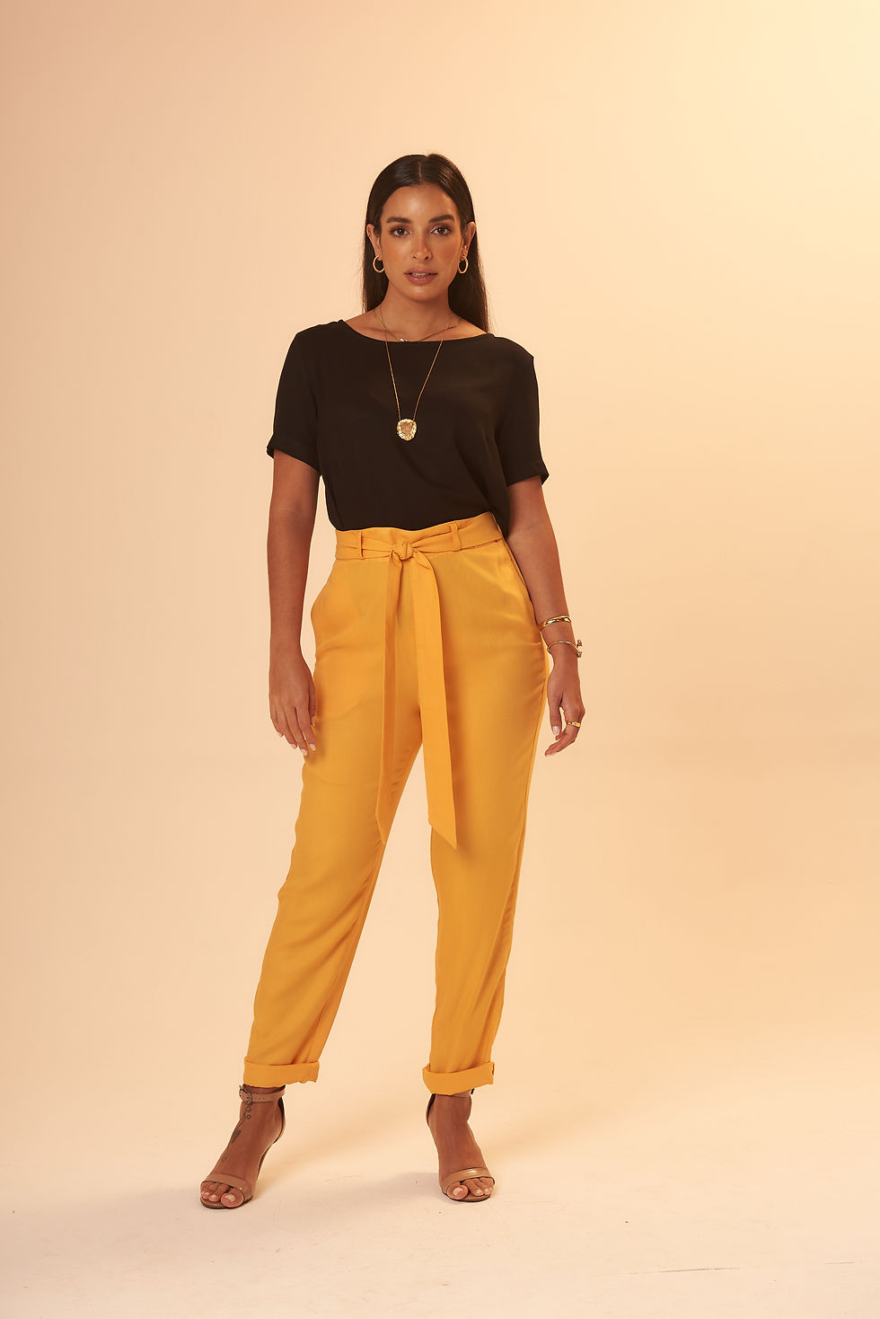Calça Cenoura Amarela