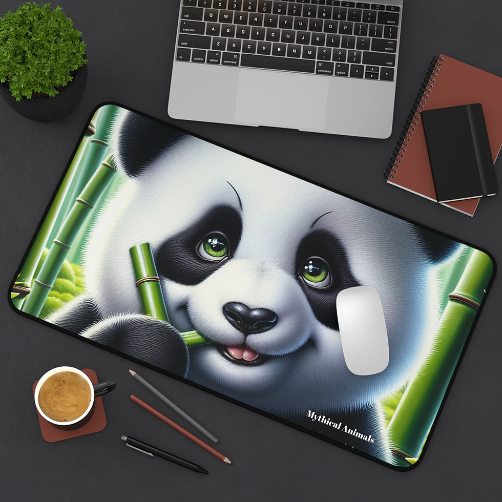 Thumbnail: Cute Panda Desk Mat for Home Office