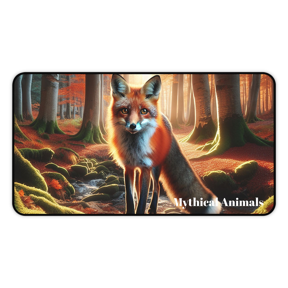 Thumbnail: Fox Desk Mat - Nature Mouse Pad, Animal Themed
