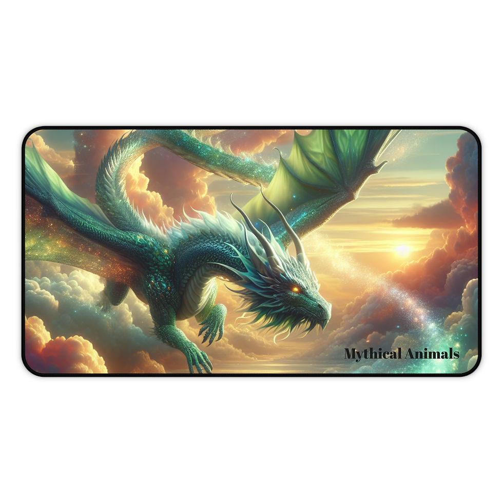 Thumbnail: Fantasy Dragon Desk Mat - Mythical Animals,Mouse Pad
