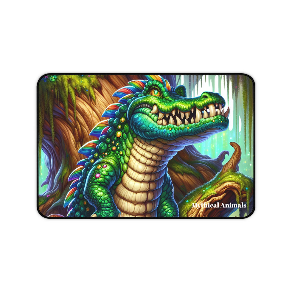 Thumbnail: Colorful Alligator Desk Mat - Vibrant Croc Design