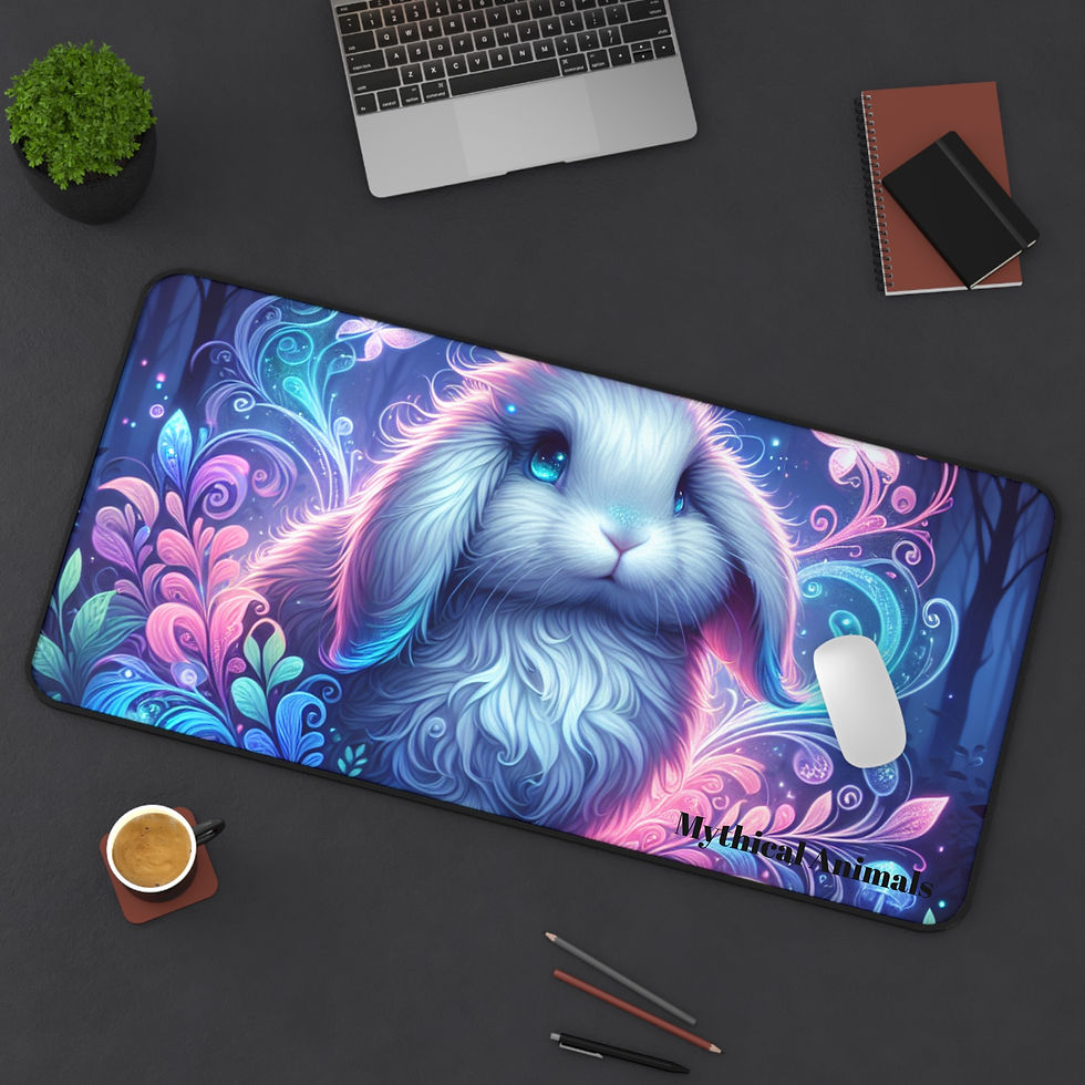 Thumbnail: Desk Mat - Enchanted Bunny Design for Fantasy Lovers