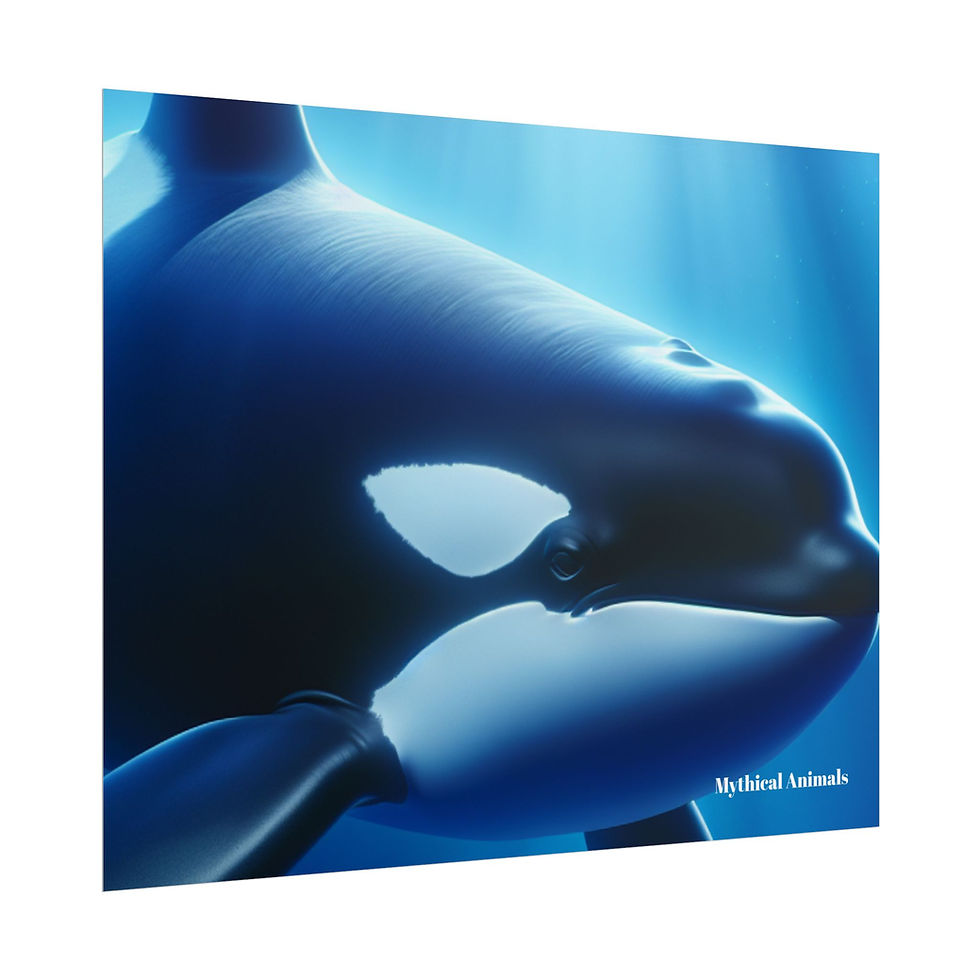 Thumbnail: Orca Whale Rolled Posters, Wall Art, Ocean Decor, Nautical Art, Animal Poster